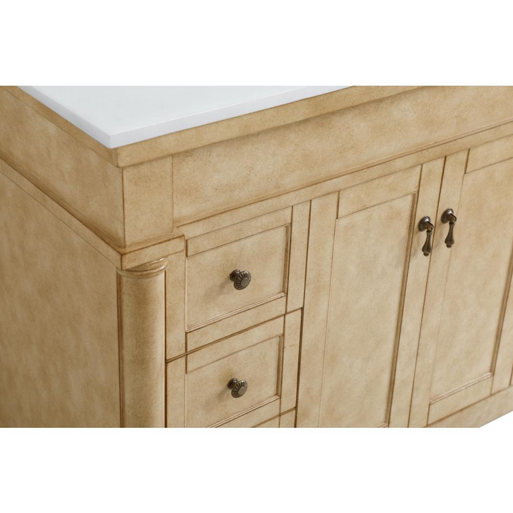 42 inch Single Bathroom vanity in Antique Beige. Picture 12