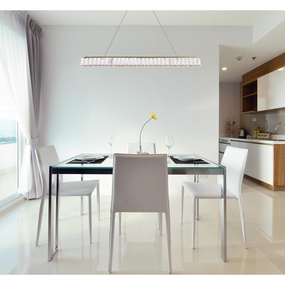 Monroe 38 inch LED linear pendant in gold. Picture 7