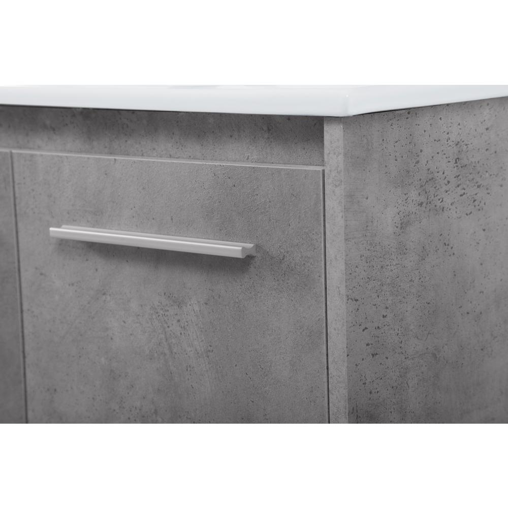 40 inch  Single Bathroom Floating Vanity in Concrete Grey. Picture 5