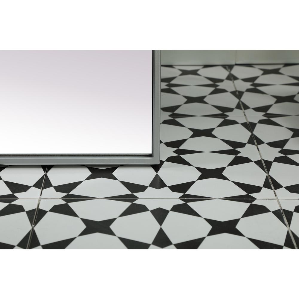 Metal Frame Arch Full Length Mirror 35x72 Inch in Silver. Picture 3