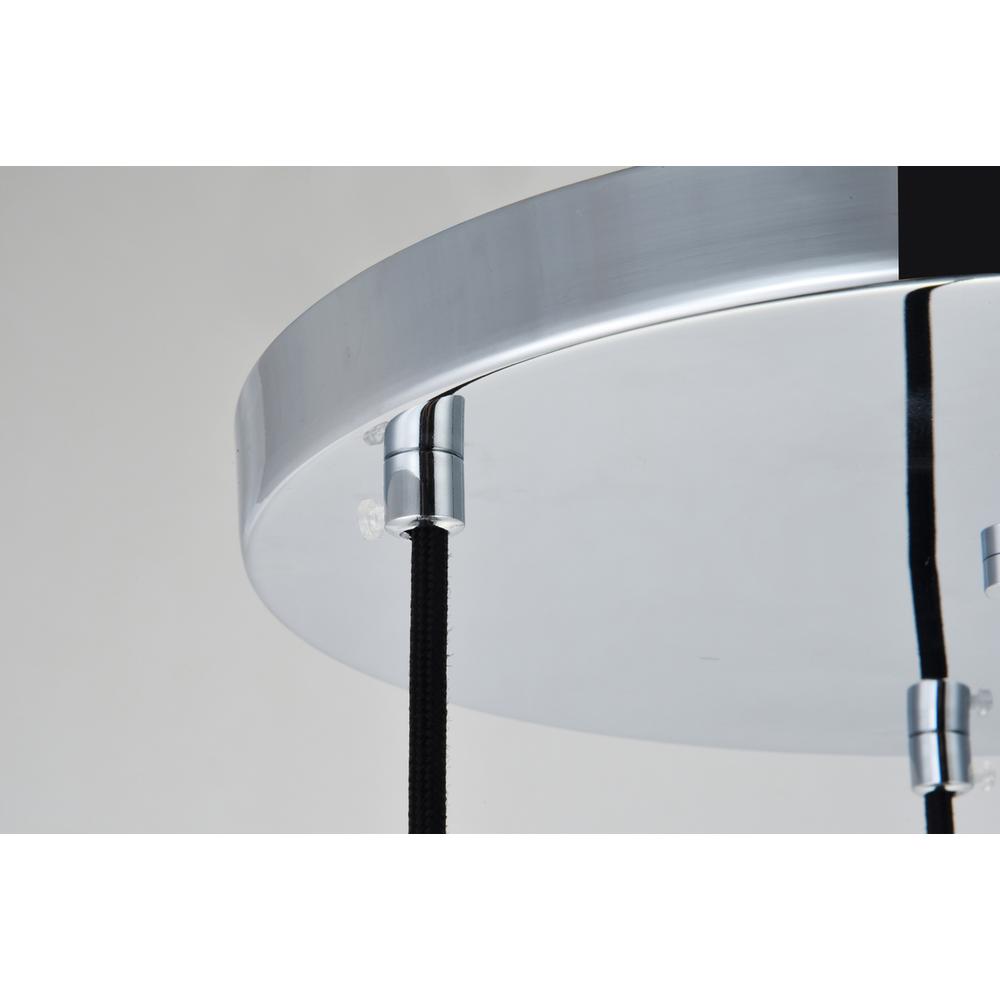 Baxter 3 Lights Chrome Pendant With Clear Glass. Picture 5