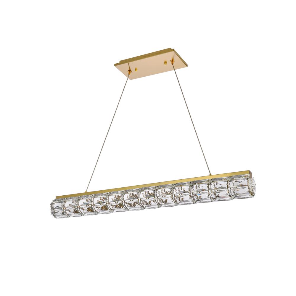 Valetta 36 inch LED linear pendant in gold. Picture 6