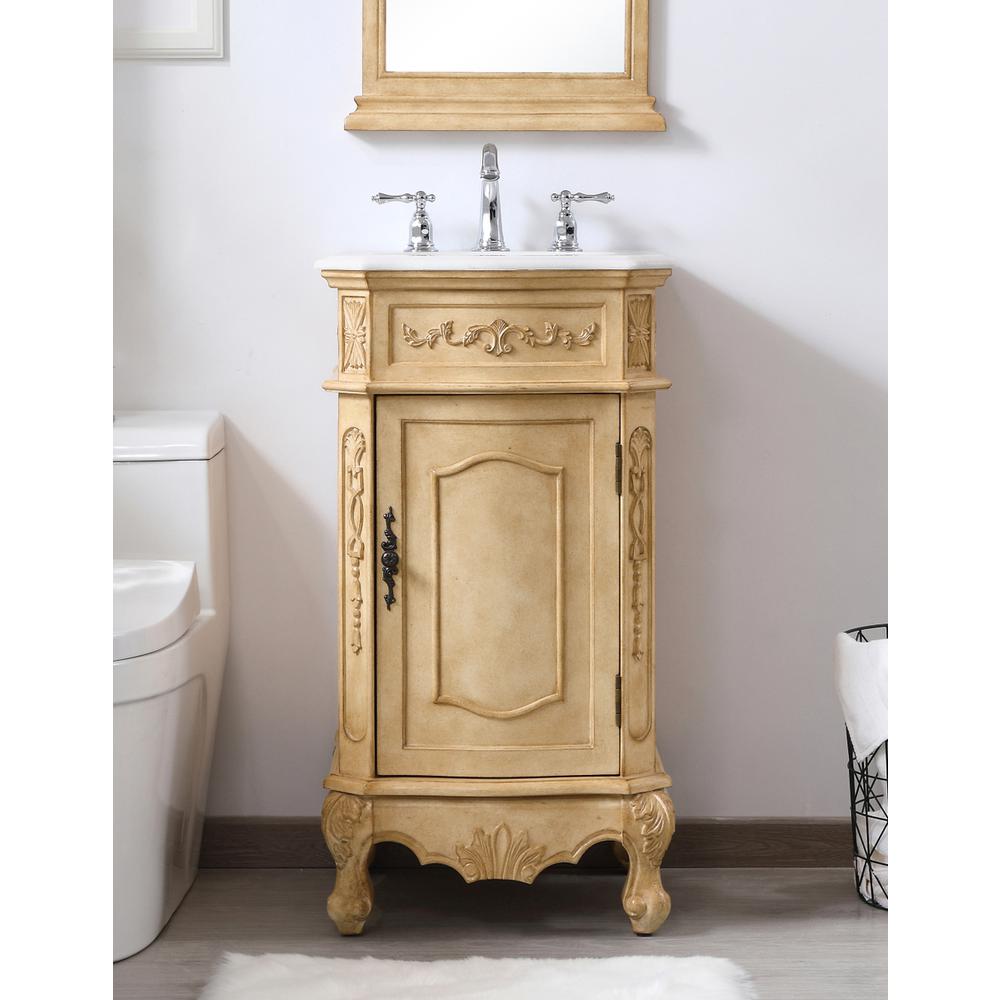24 inch Single Bathroom vanity in Antique Beige. Picture 12
