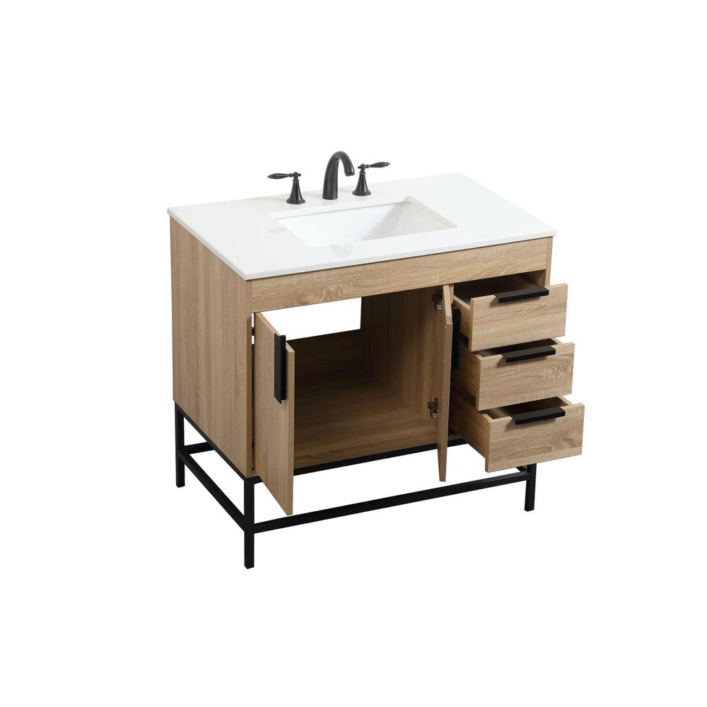 36 inch Single bathroom vanity in mango wood. Picture 9