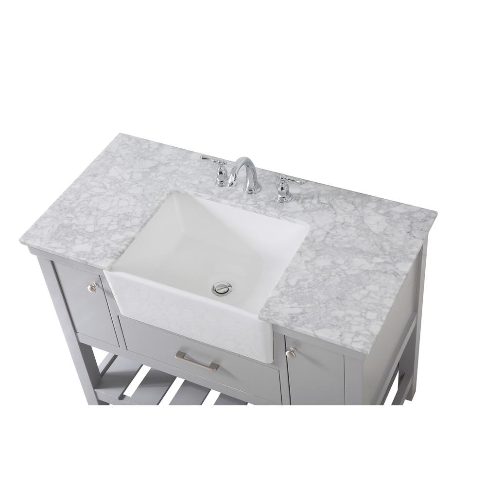 42 inch Single bathroom vanity in grey. Picture 10