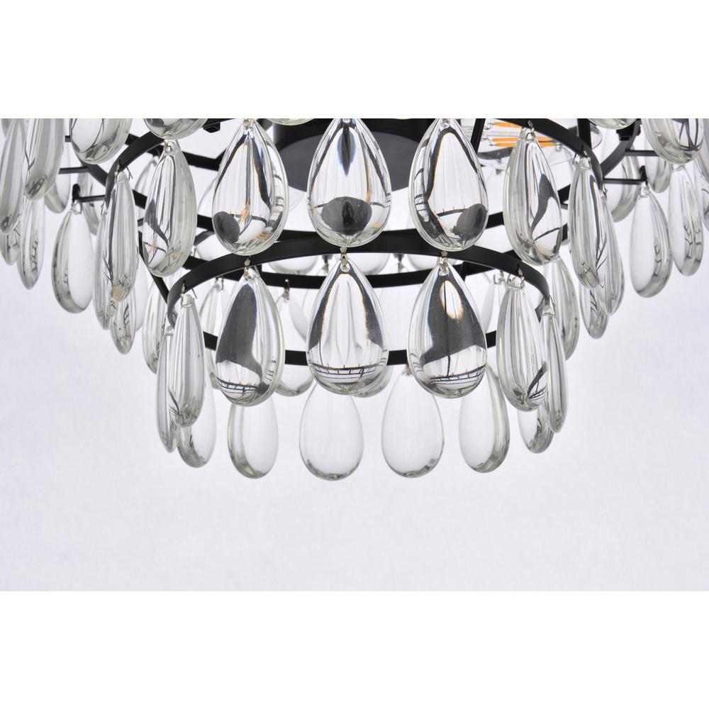 Mila 14 inch flush mount in black. Picture 3
