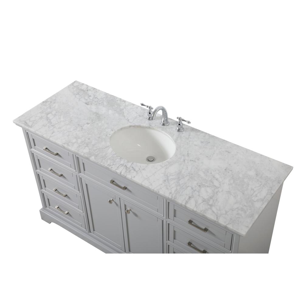 60 inch Single bathroom vanity in grey. Picture 10