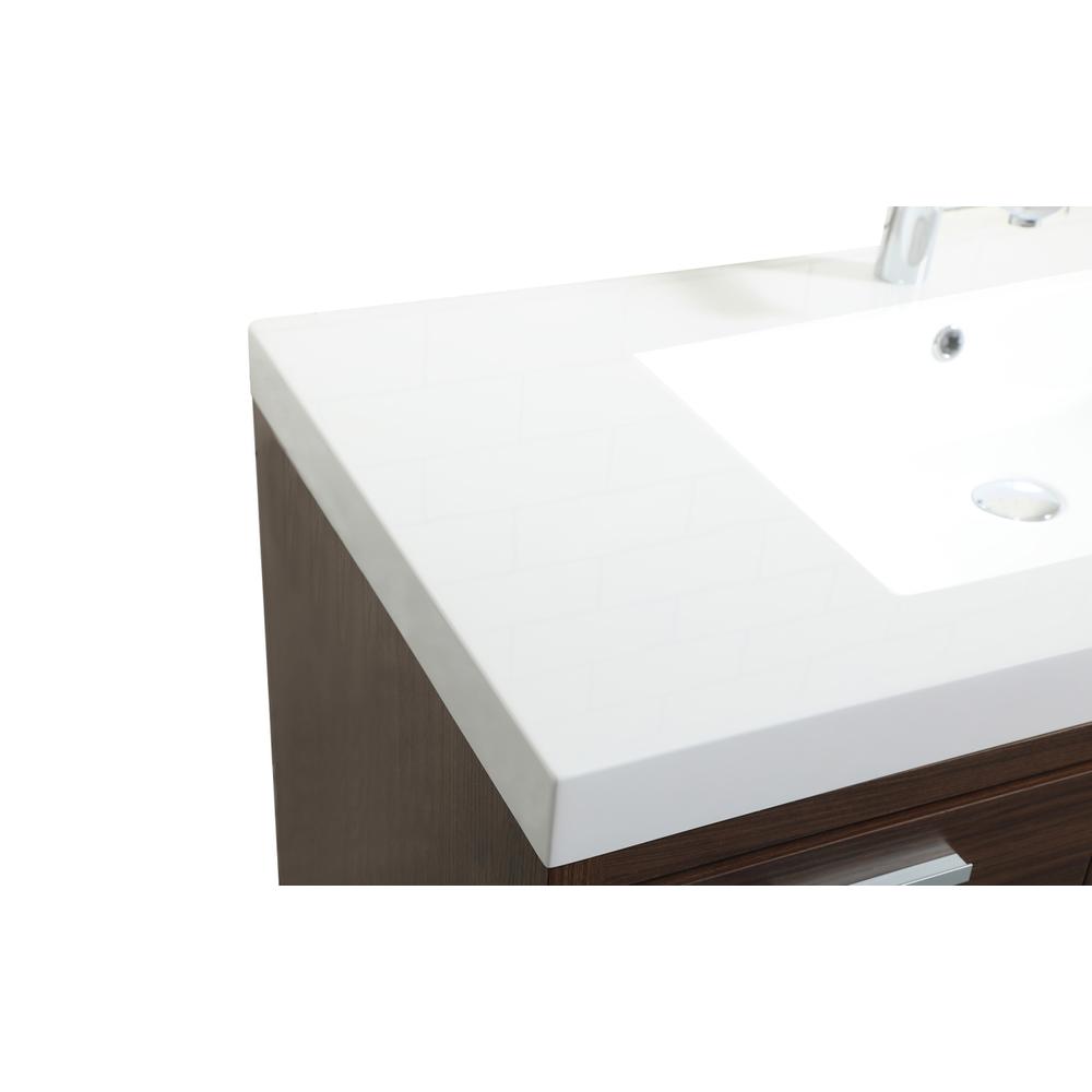 42 inch Single bathroom vanity in Walnut. Picture 11