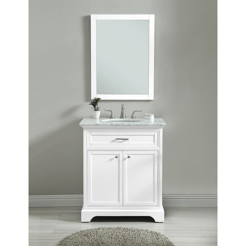 30 In. Single Bathroom Vanity Set In White. Picture 10