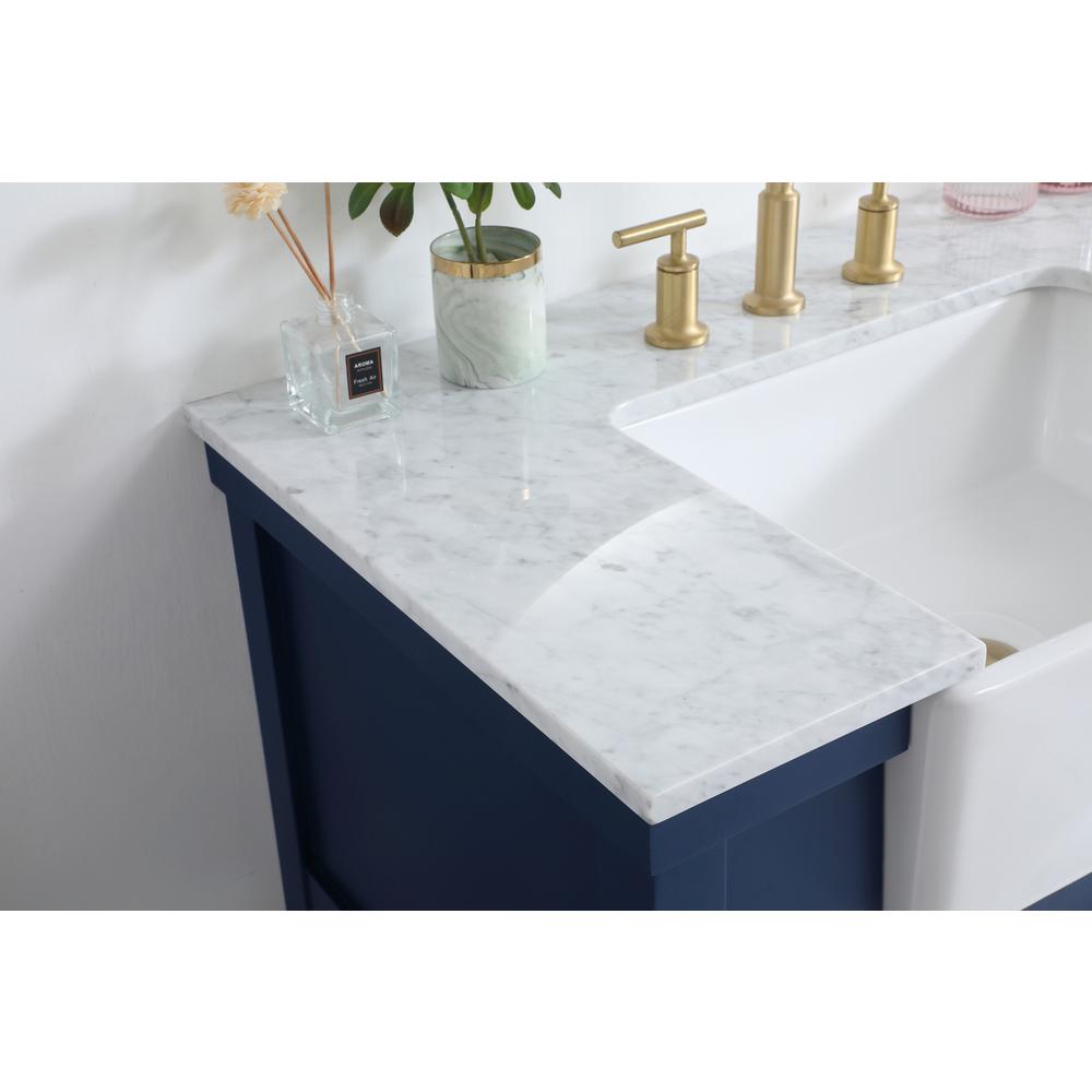 36 inch Single bathroom vanity in blue. Picture 5