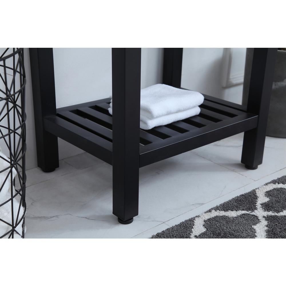 18 inch Single Bathroom Metal Vanity in Black. Picture 4