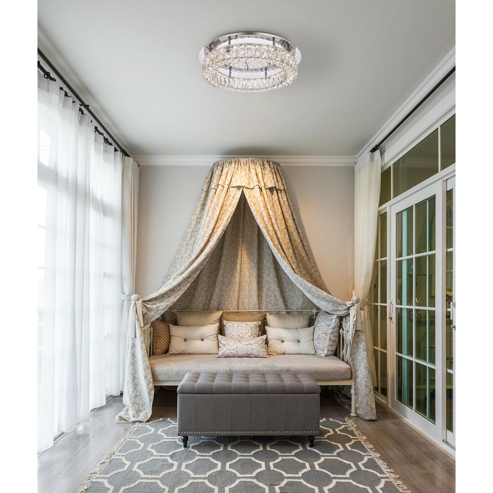 Monroe 22 inch LED Single flush mount in chrome. Picture 7