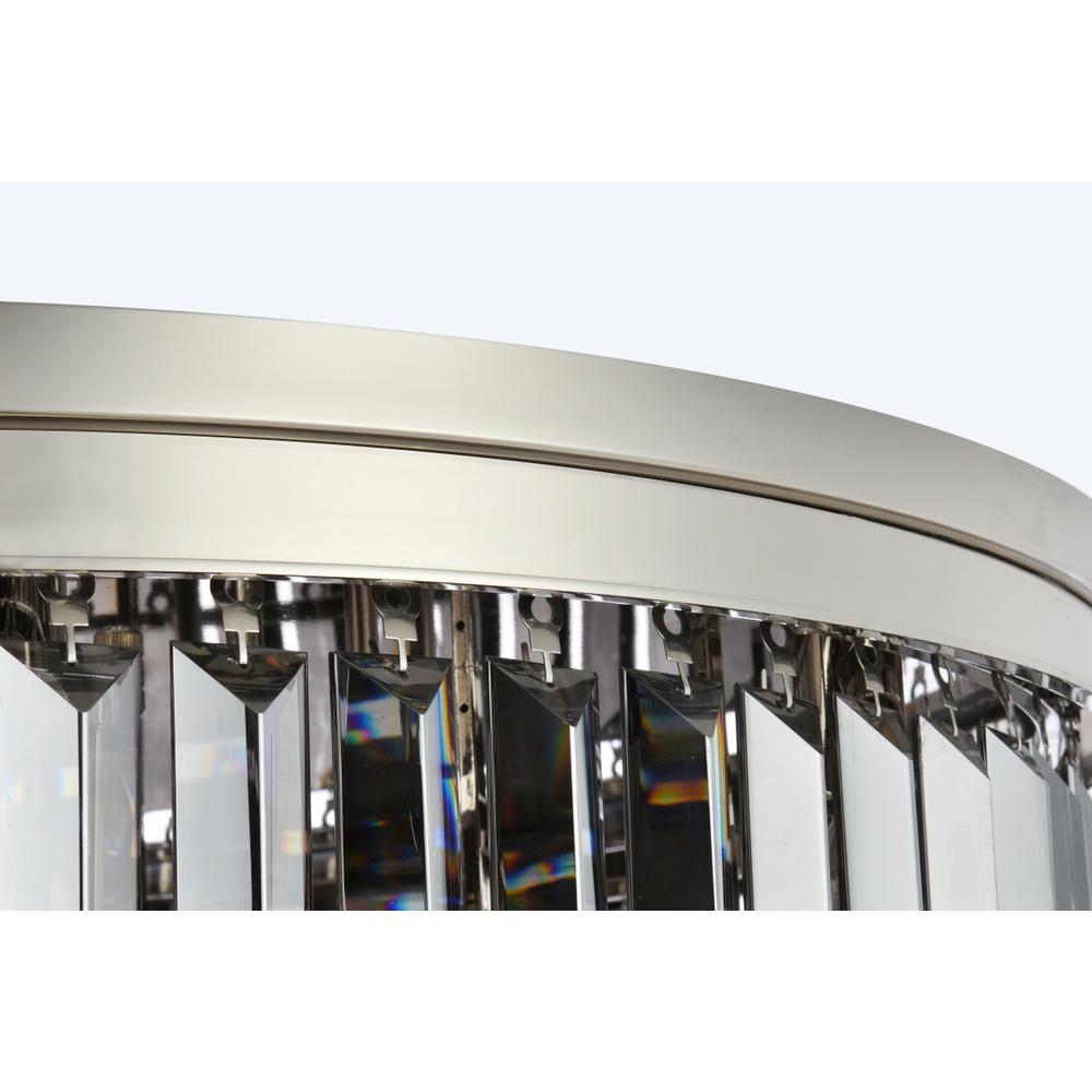 Sydney 17 light polished nickel Flush Mount Silver Shade. Picture 4