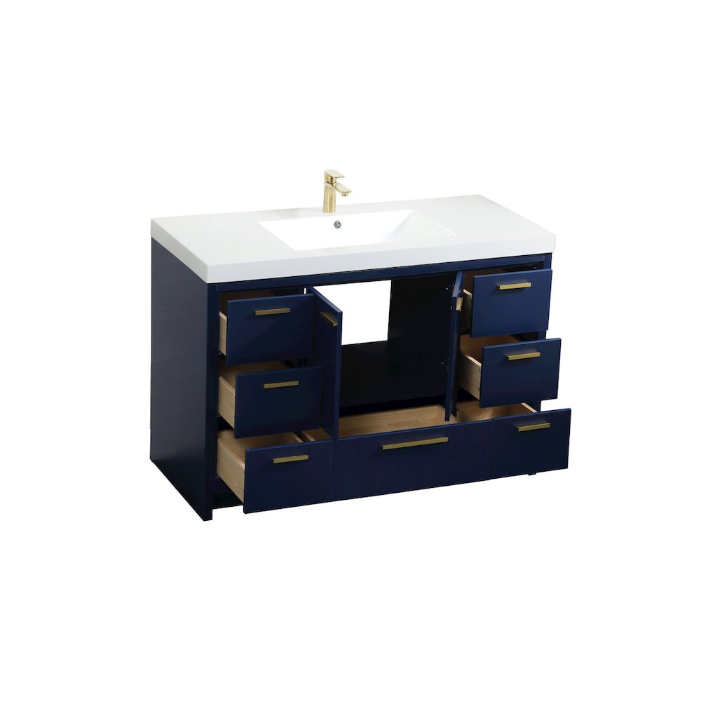 48 Inch Single Bathroom Vanity In Blue. Picture 10