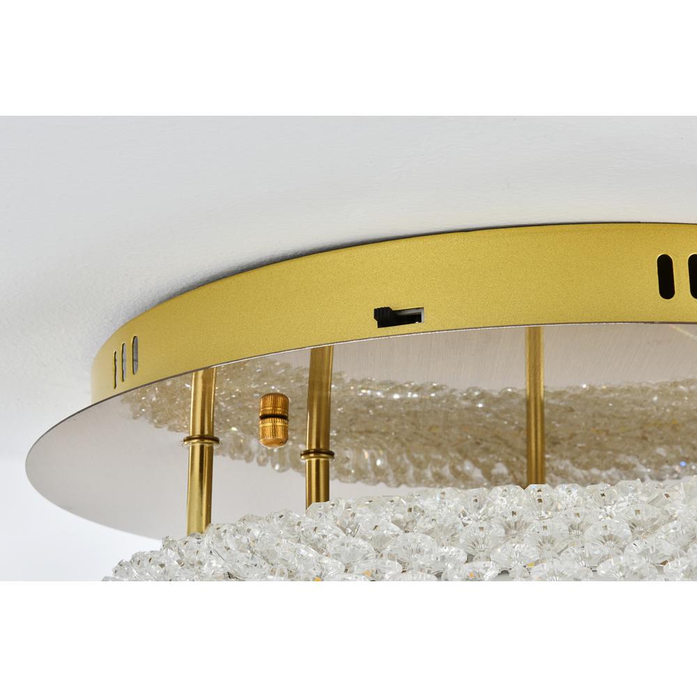 Bowen 18 inch Adjustable LED Flush Mount in Satin Gold. Picture 6