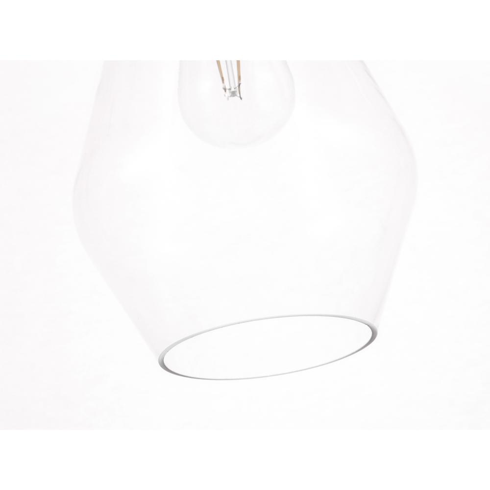 Gene 1 light Black and Clear glass pendant. Picture 11