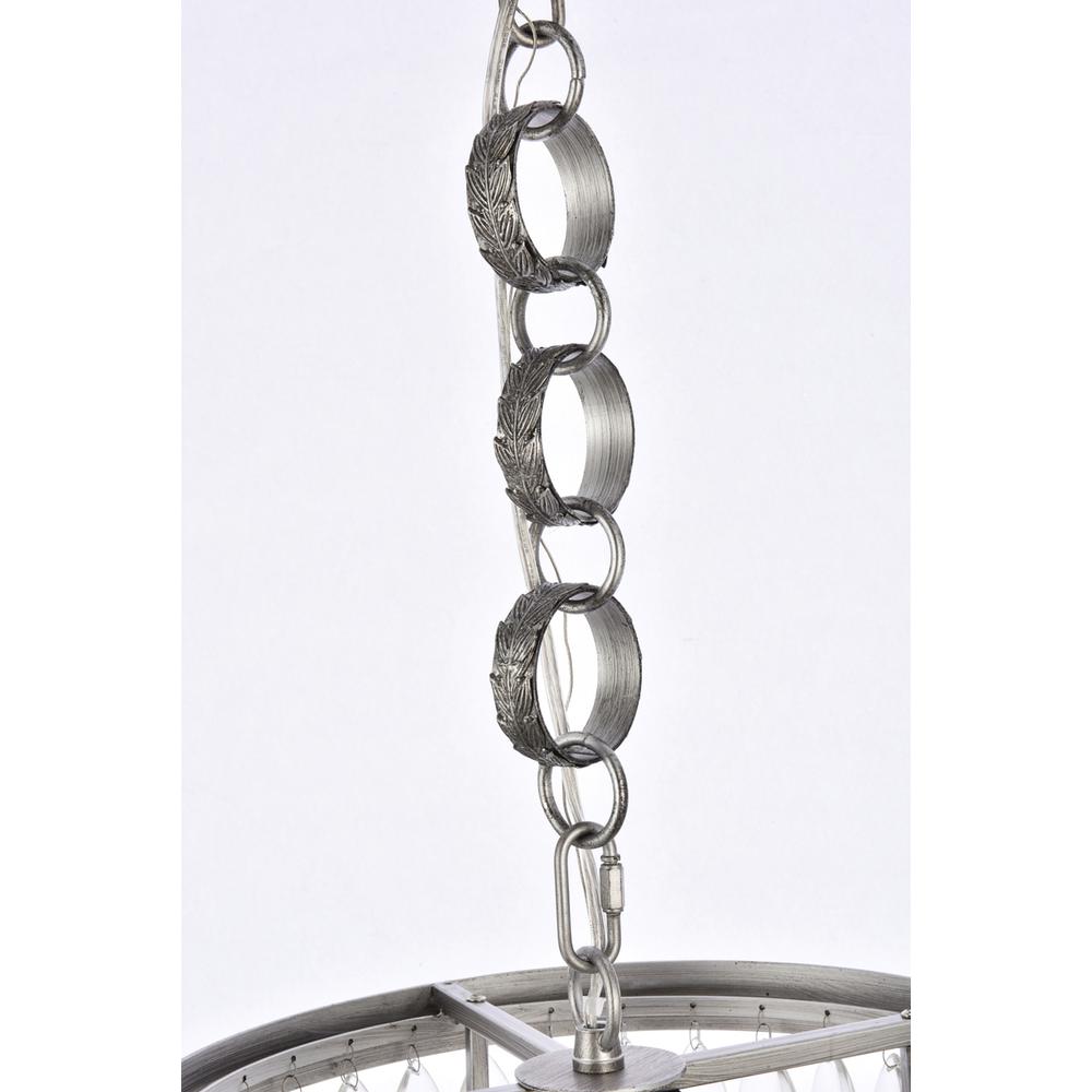 Nordic 3 light antique silver Pendant Clear Royal Cut Crystal. Picture 5