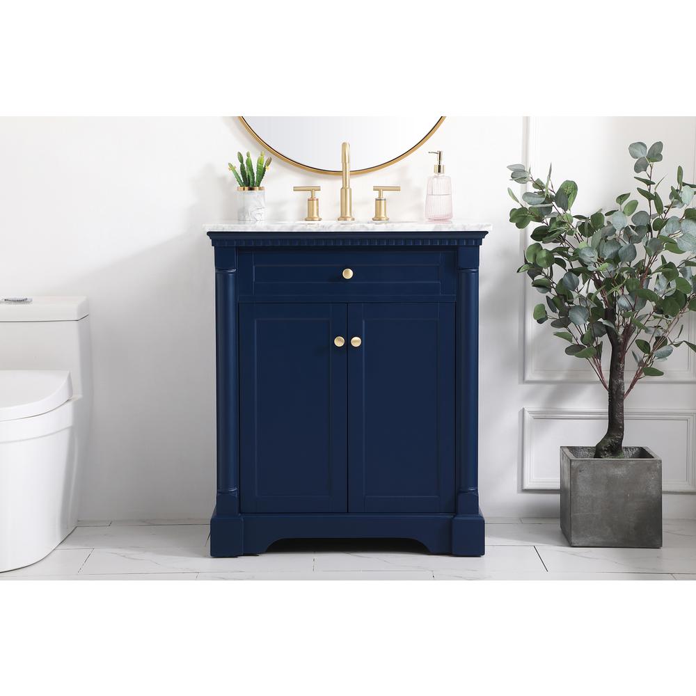 30 inch Single bathroom vanity in  Blue. Picture 14