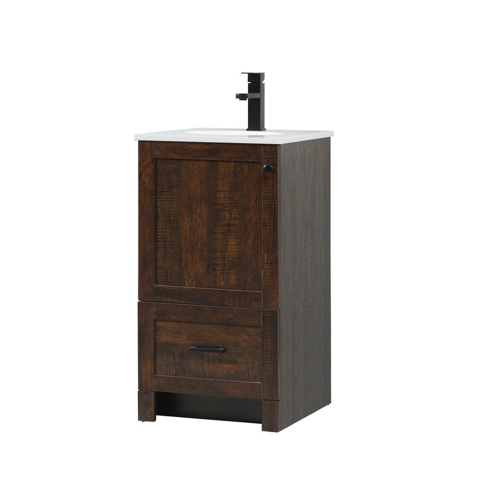 18 inch Single bathroom vanity in expresso. Picture 7