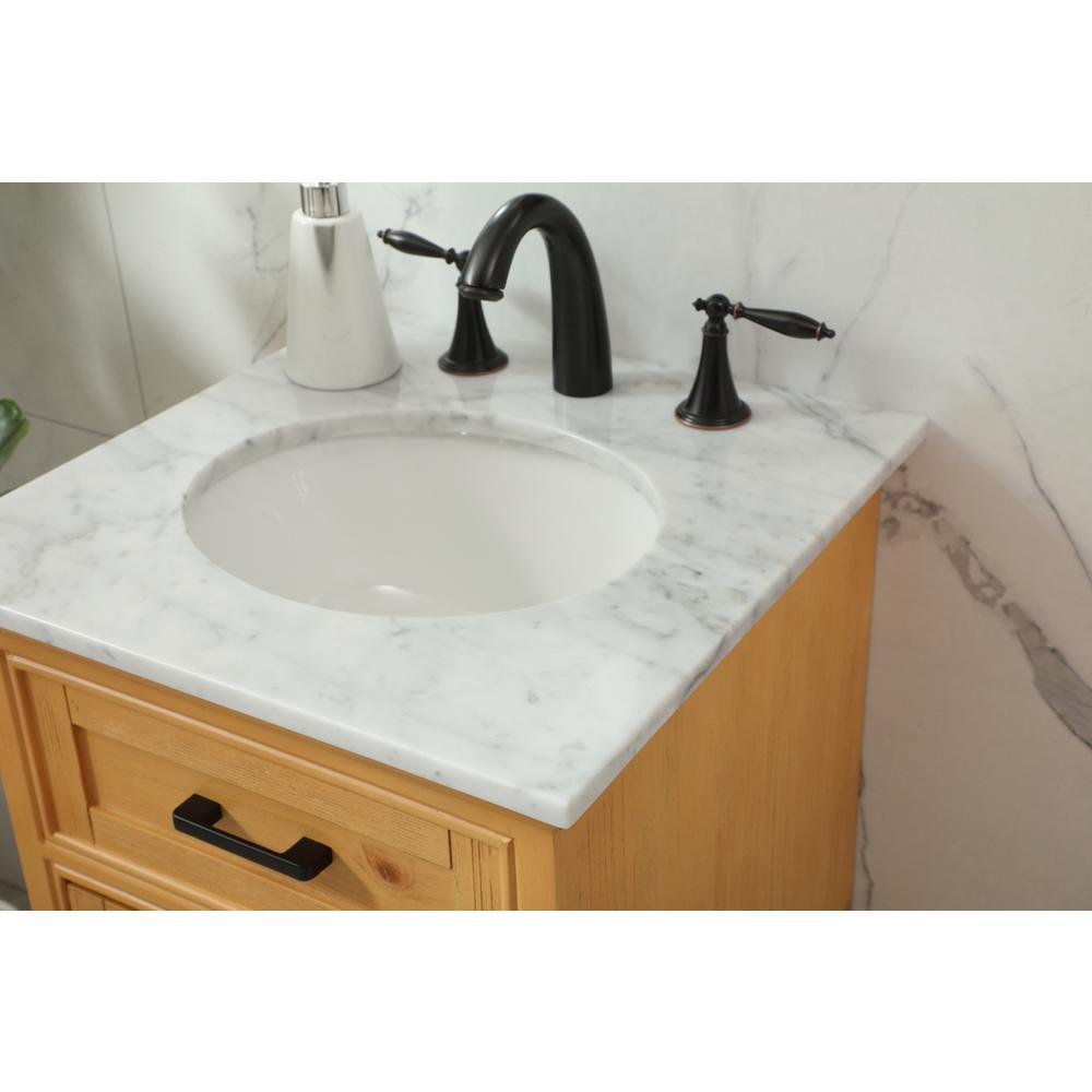19 inch Single bathroom vanity in natural wood. Picture 5