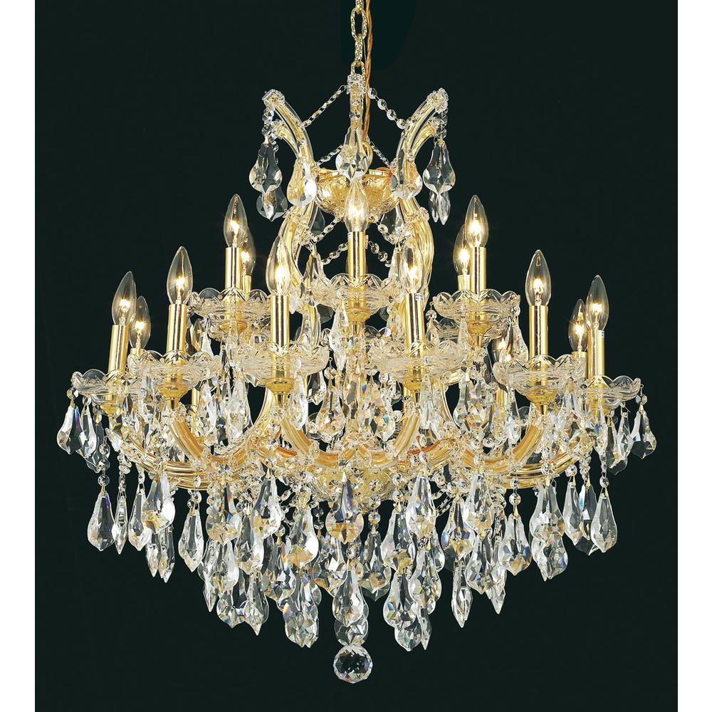 Maria Theresa 19 light Gold Chandelier Clear Royal Cut Crystal. Picture 1