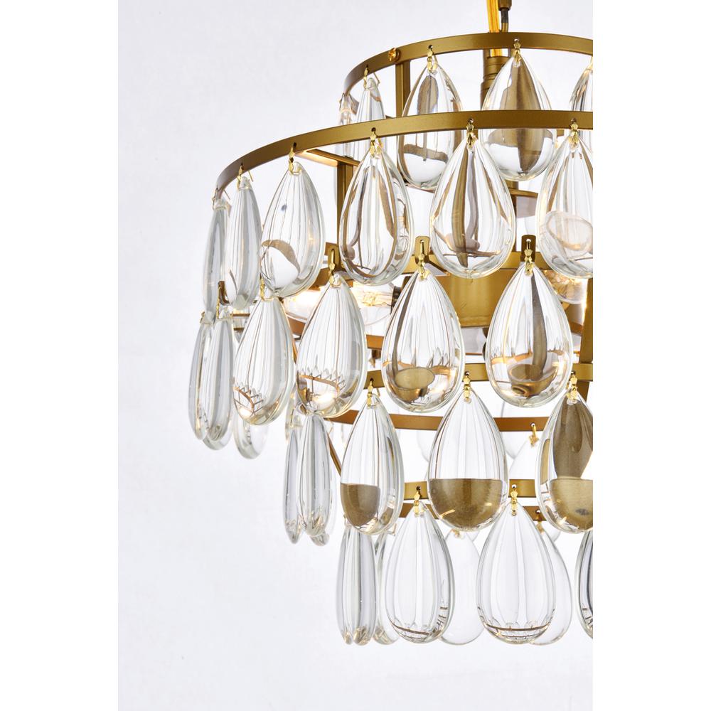 Mila 12 inch pendant in brass. Picture 4