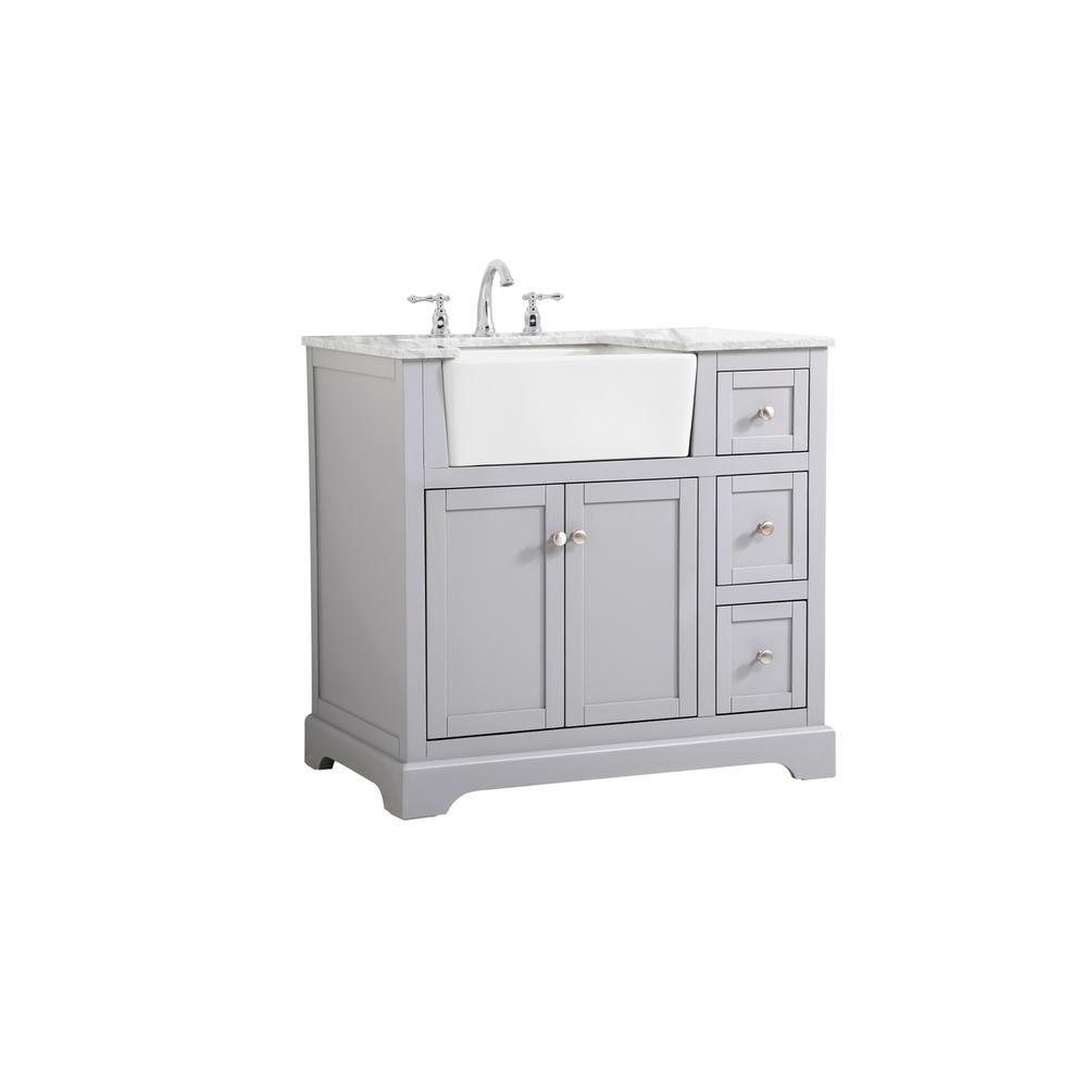 36 inch Single bathroom vanity in grey. Picture 7
