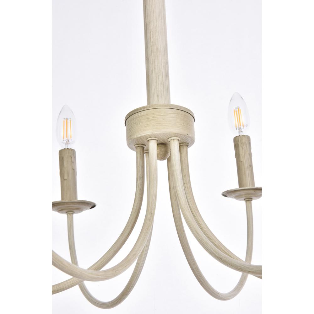 Brielle 6 lights pendant in weathered dove. Picture 3