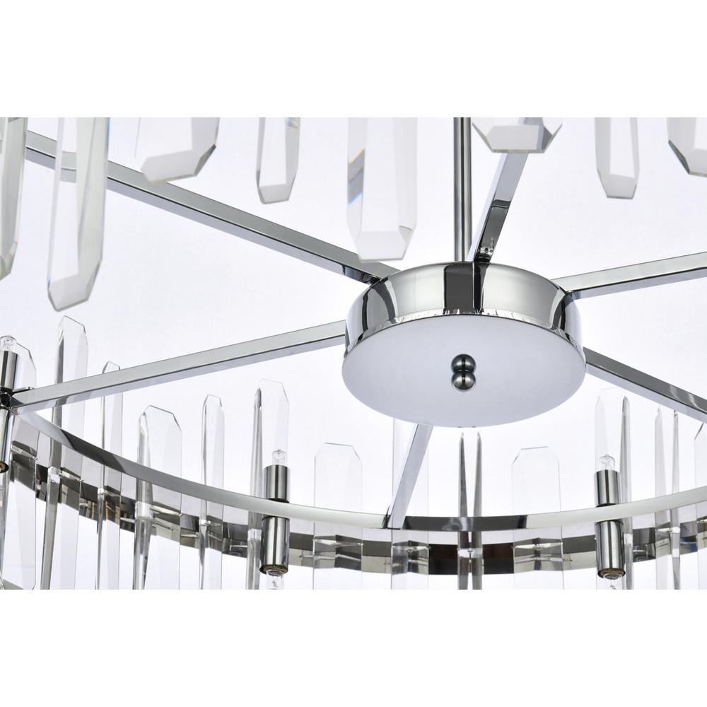 Serena 32 inch crystal round chandelier in chrome. Picture 4