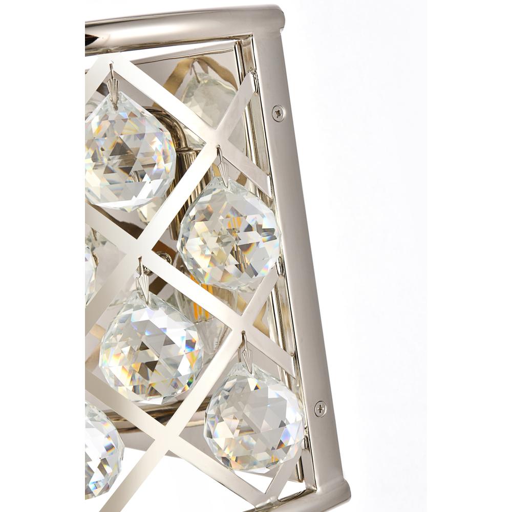 Madison 1 light polished Nickel Wall Sconce Clear Royal Cut Crystal. Picture 4