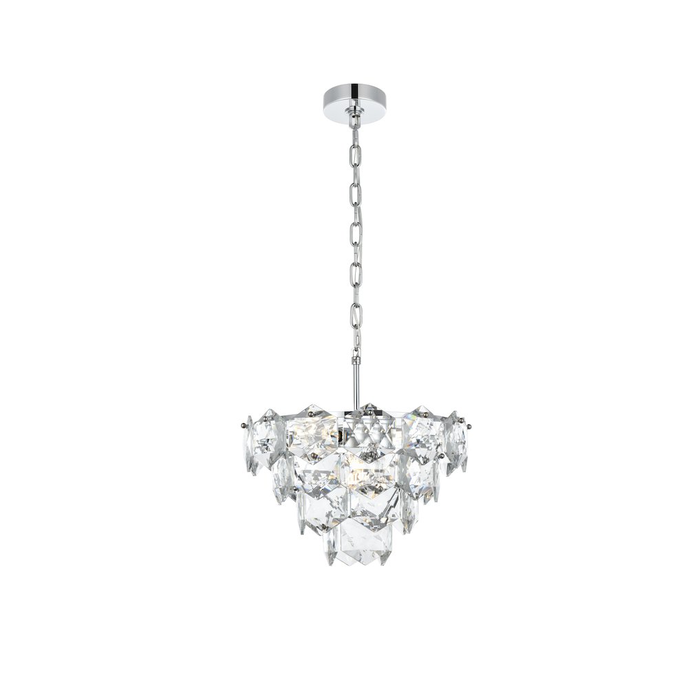 Adaline 16 Inch Chandelier In Chrome. Picture 1