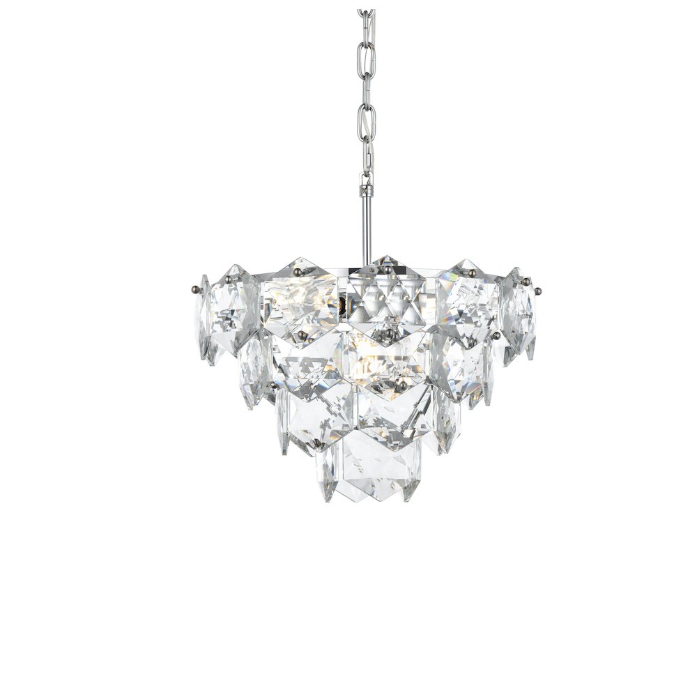 Adaline 16 Inch Chandelier In Chrome. Picture 3