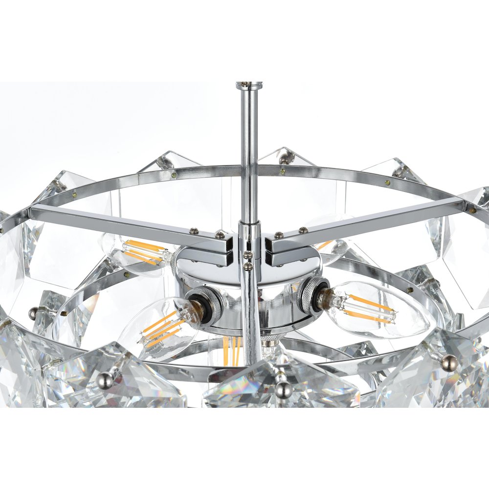 Adaline 16 Inch Chandelier In Chrome. Picture 5