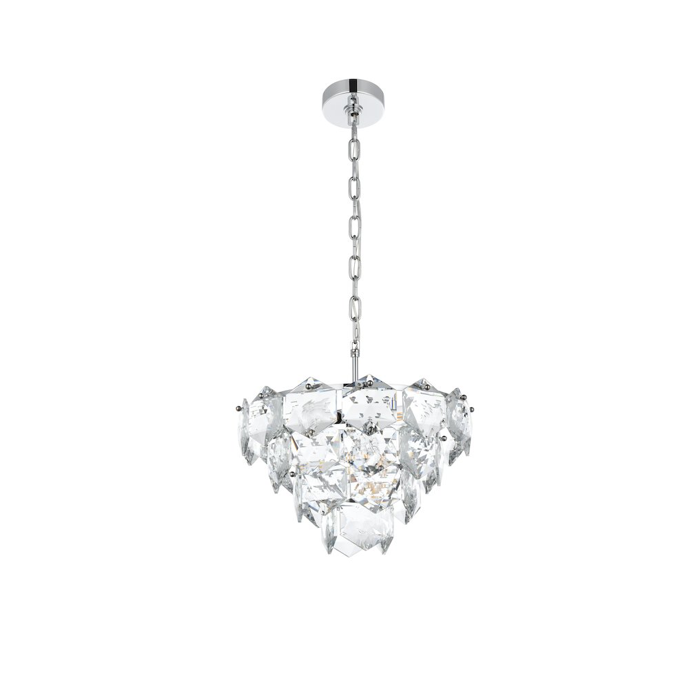 Adaline 16 Inch Chandelier In Chrome. Picture 7