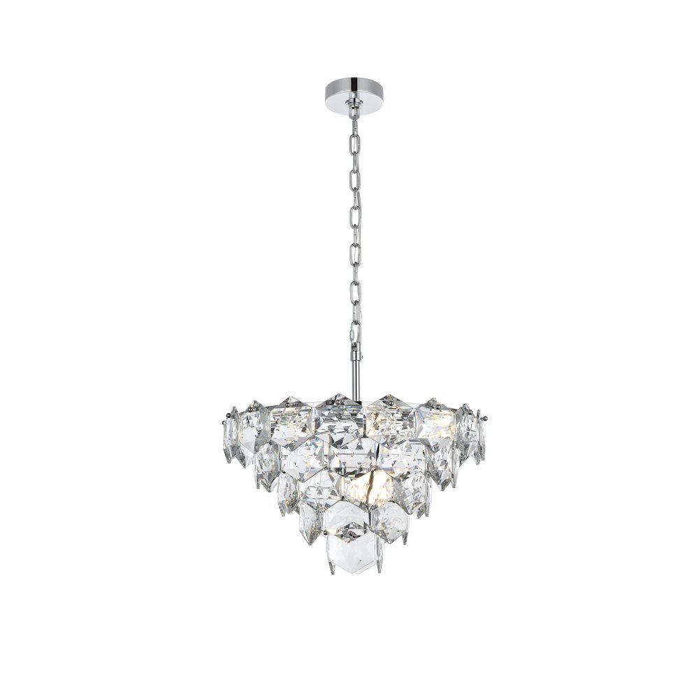 Adaline 20 Inch Chandelier In Chrome. Picture 1
