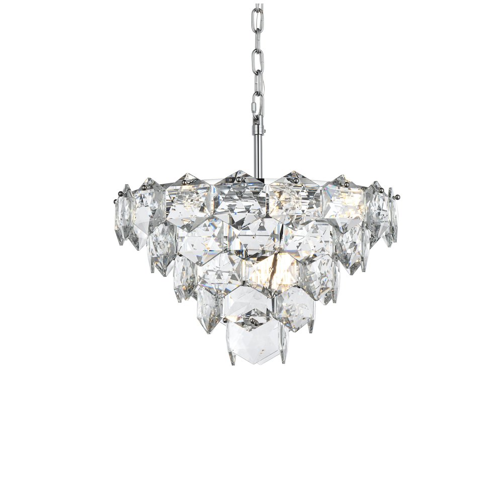 Adaline 20 Inch Chandelier In Chrome. Picture 3