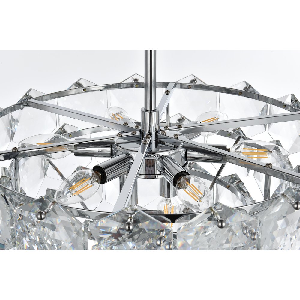 Adaline 20 Inch Chandelier In Chrome. Picture 5
