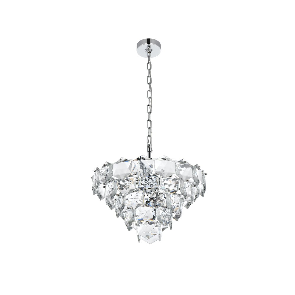 Adaline 20 Inch Chandelier In Chrome. Picture 7