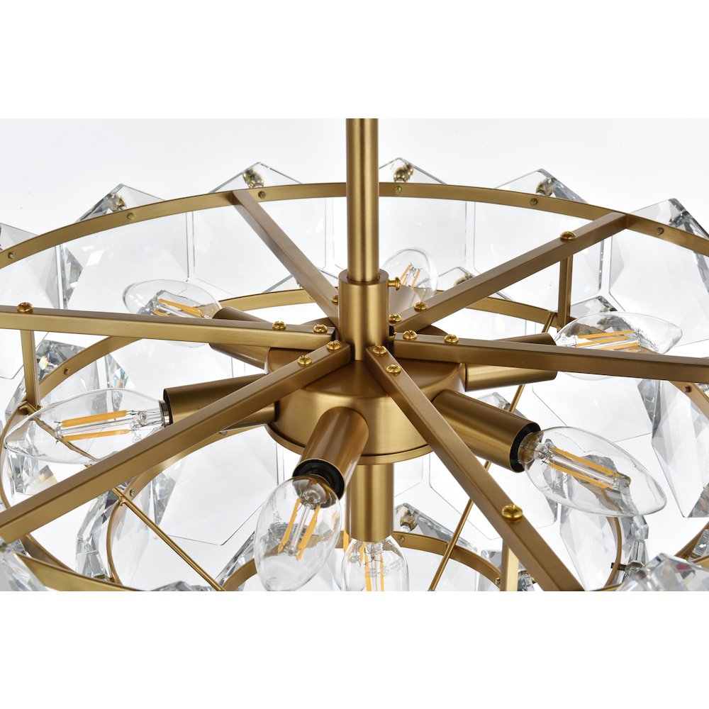 Adaline 20 Inch Chandelier In Satin Gold. Picture 5