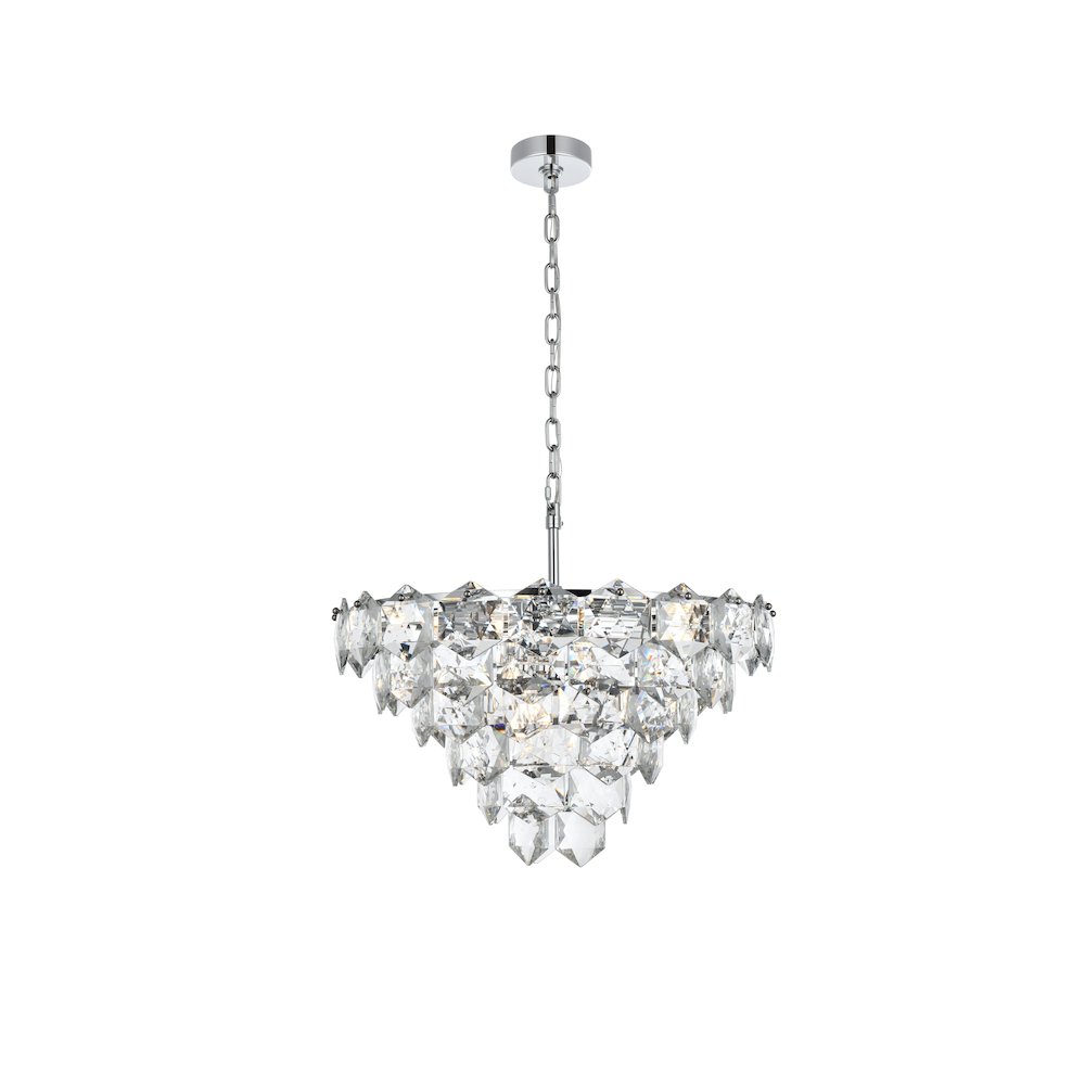 Adaline 24 Inch Chandelier In Chrome. Picture 1