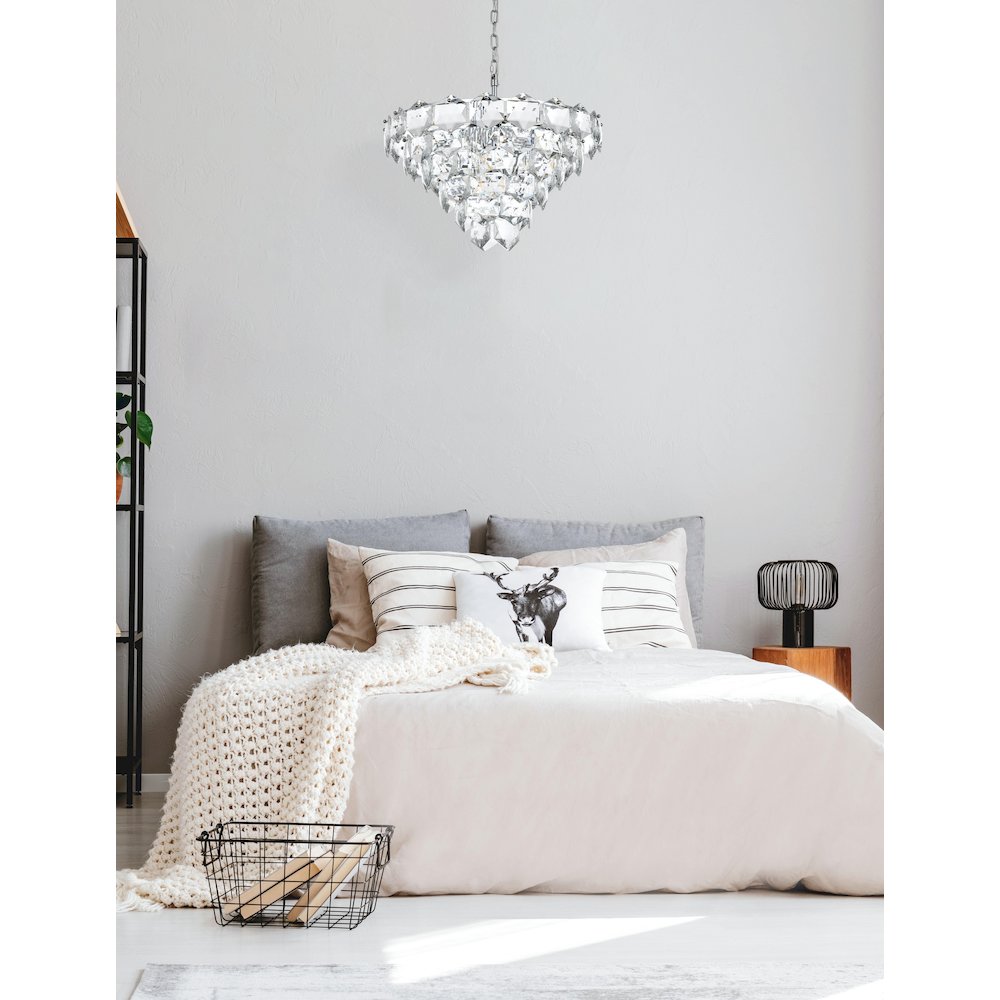 Adaline 24 Inch Chandelier In Chrome. Picture 2