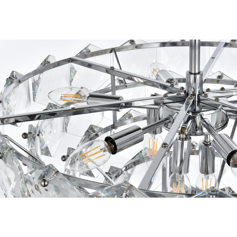 Adaline 24 Inch Chandelier In Chrome. Picture 5