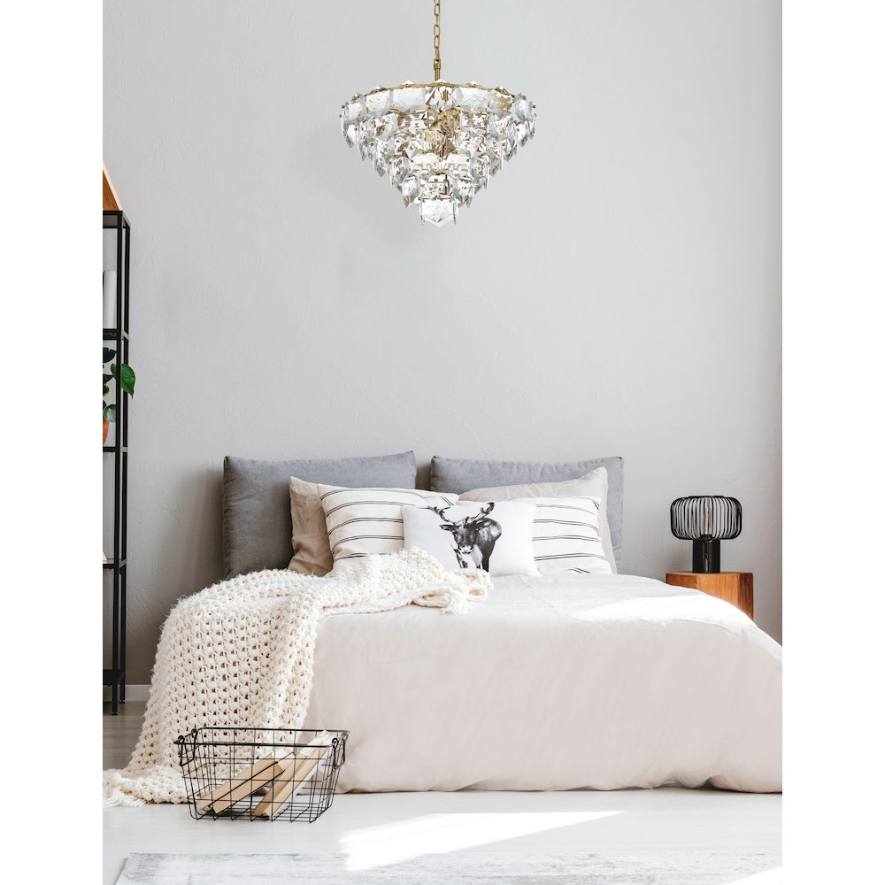 Adaline 24 Inch Chandelier In Satin Gold. Picture 2