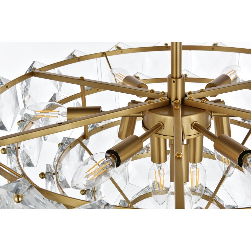 Adaline 24 Inch Chandelier In Satin Gold. Picture 5