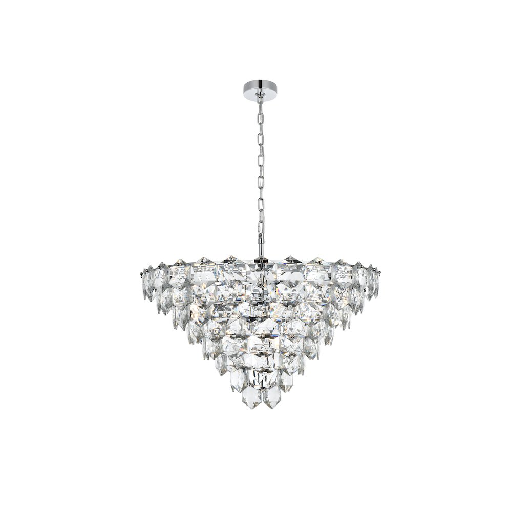 Adaline 32 Inch Chandelier In Chrome. Picture 1