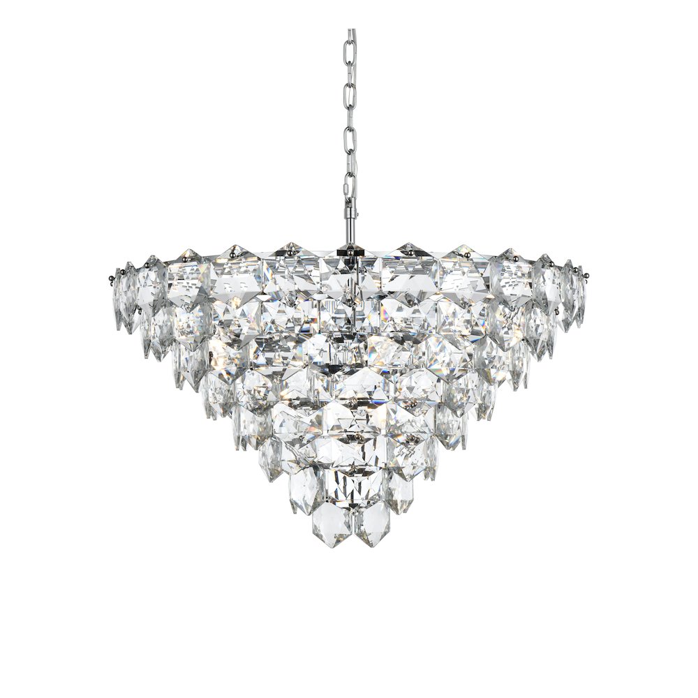 Adaline 32 Inch Chandelier In Chrome. Picture 3