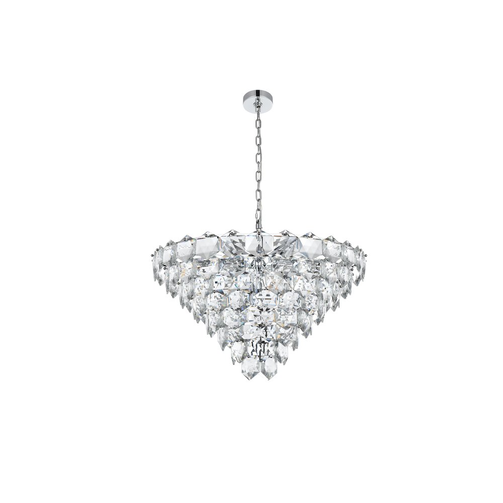 Adaline 32 Inch Chandelier In Chrome. Picture 7