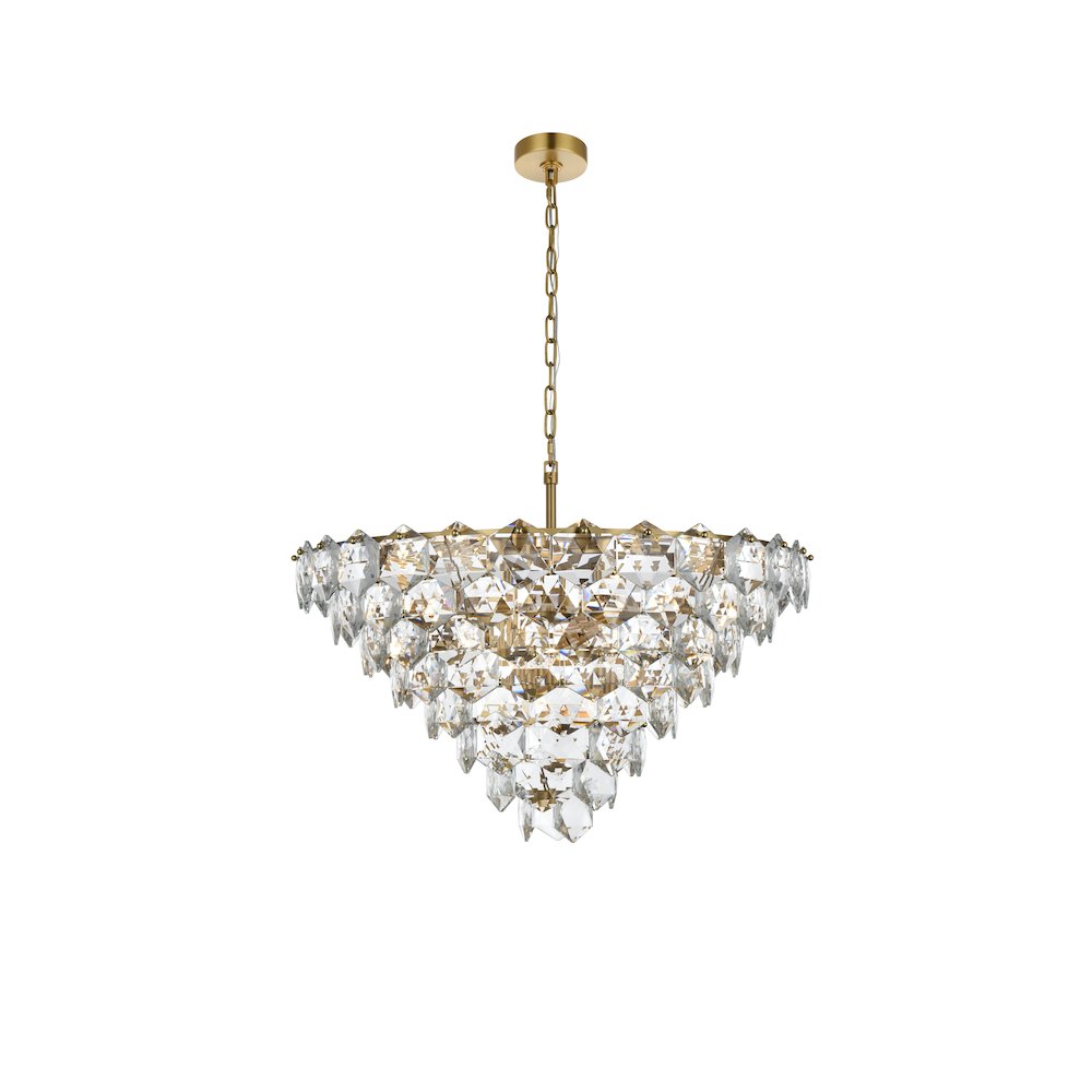 Adaline 32 Inch Chandelier In Satin Gold. Picture 1