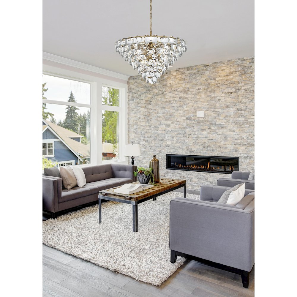 Adaline 32 Inch Chandelier In Satin Gold. Picture 2