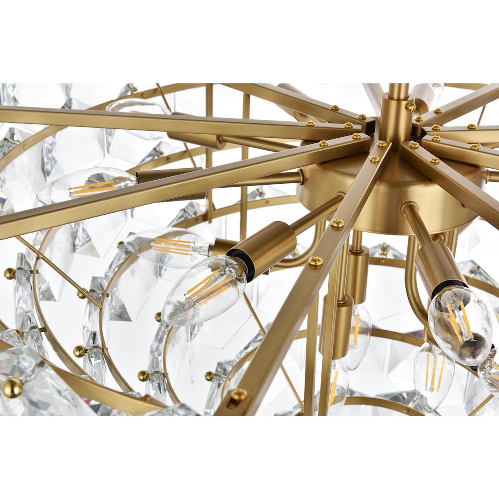 Adaline 32 Inch Chandelier In Satin Gold. Picture 5